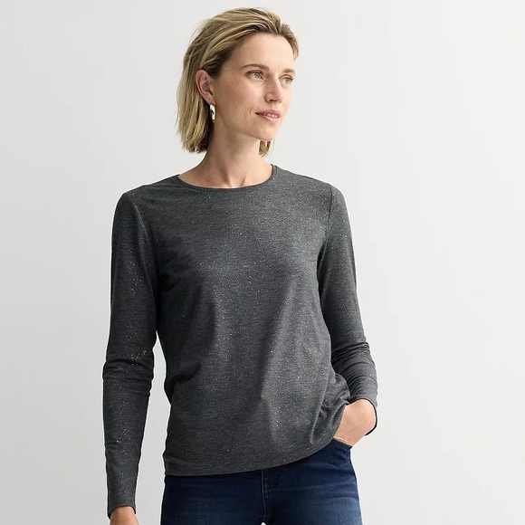 Nine West Tops - (Bundle Me!) Nine West Charcoal Long Sleeve Top